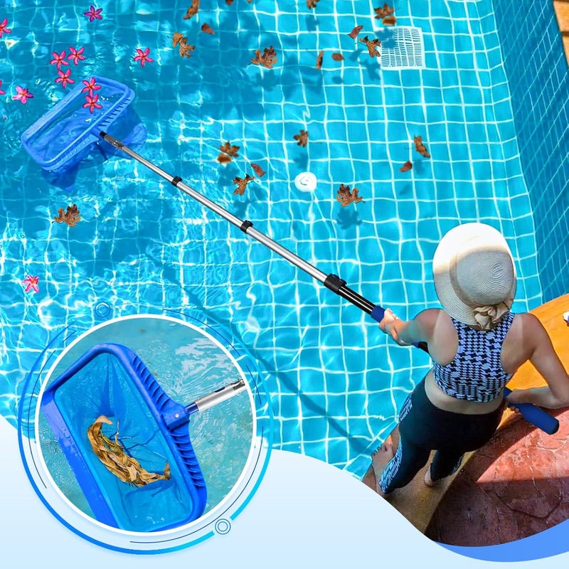 GADFISH Pool Pole Telescopic, 16FT Reach Aluminium Telescoping Pole with 4 Baffle Locks, Universal Extension Pole for Skimmer Nets, Rakes, Brushes and Vacuum Heads -Swimming Pool Cleaning Tools - Image 2